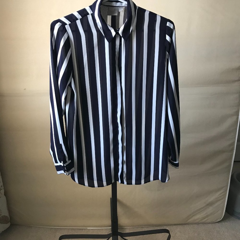 Striped maternity blouse